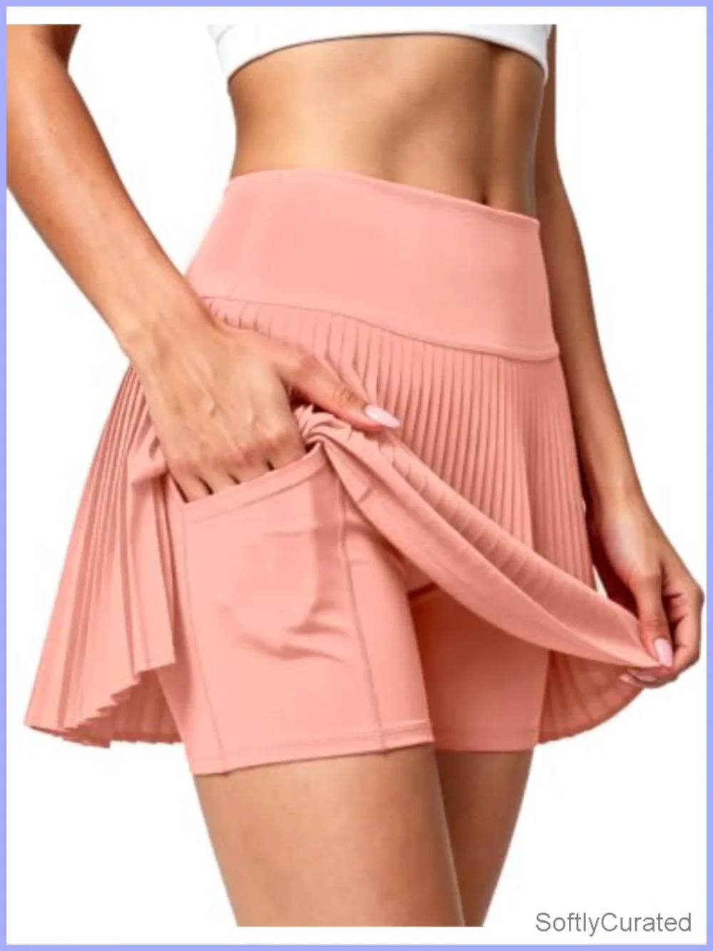 High Waisted Pleated Tennis Skirt for Women with Pockets